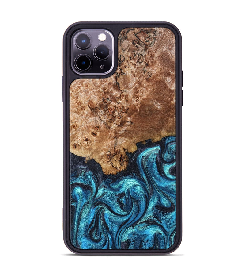 iPhone 11 Pro Max Wood Phone Case - Brayden (Blue, 824895)