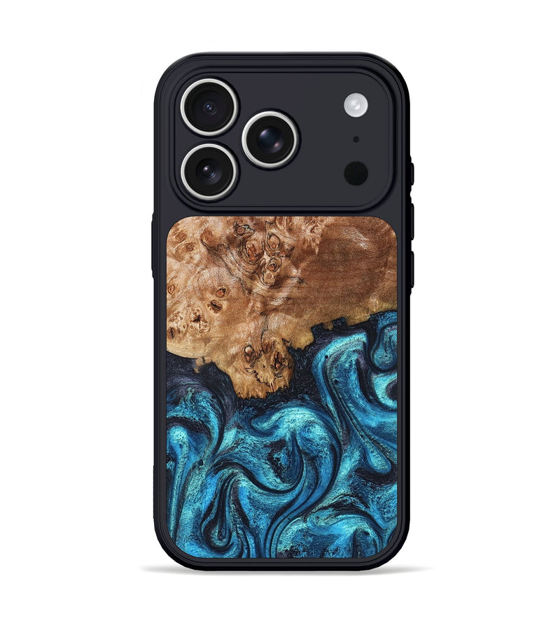 iPhone 17 Pro Wood Phone Case - Brayden (Blue, 824895)