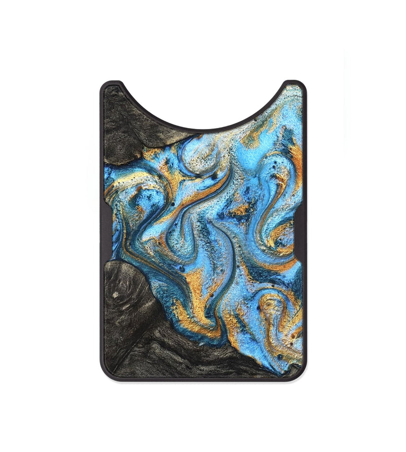 Alloy Wood Wallet - Kurt (Teal & Gold, 824897)