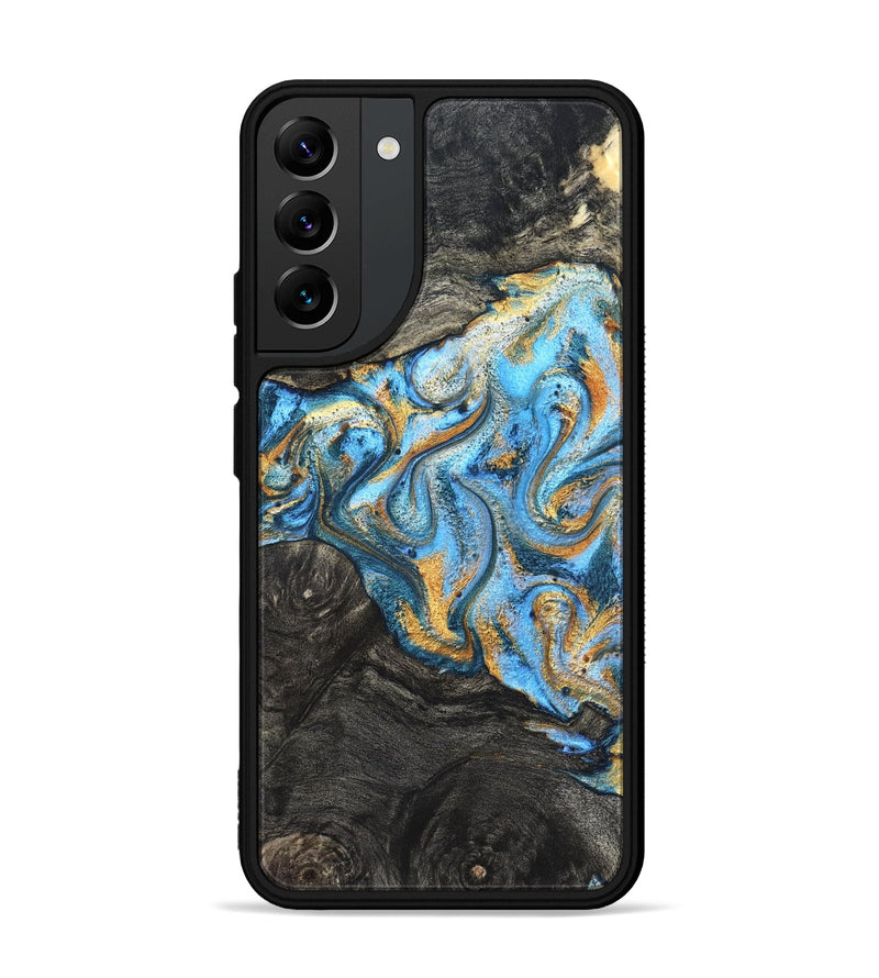Galaxy S22 Plus Wood Phone Case - Kurt (Teal & Gold, 824897)