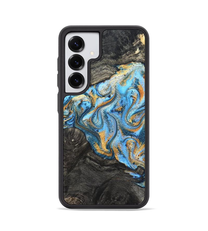 Galaxy S25 Wood Phone Case - Kurt (Teal & Gold, 824897)