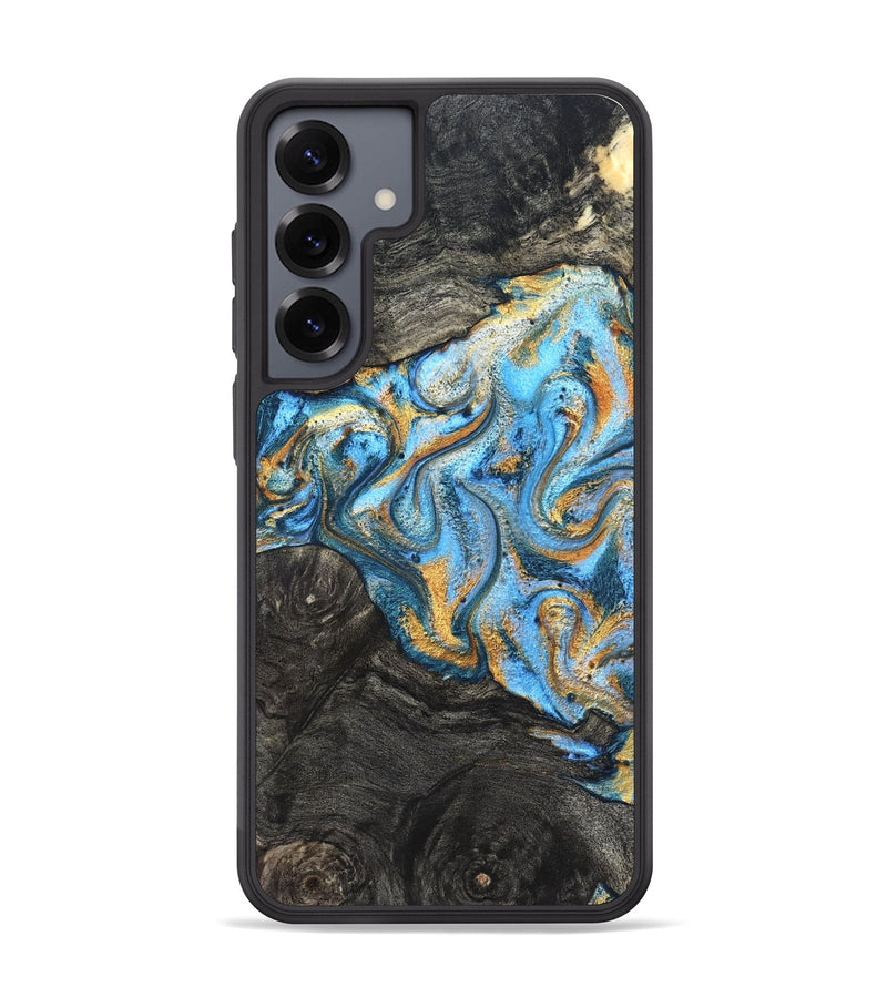 Galaxy S25 Plus Wood Phone Case - Kurt (Teal & Gold, 824897)