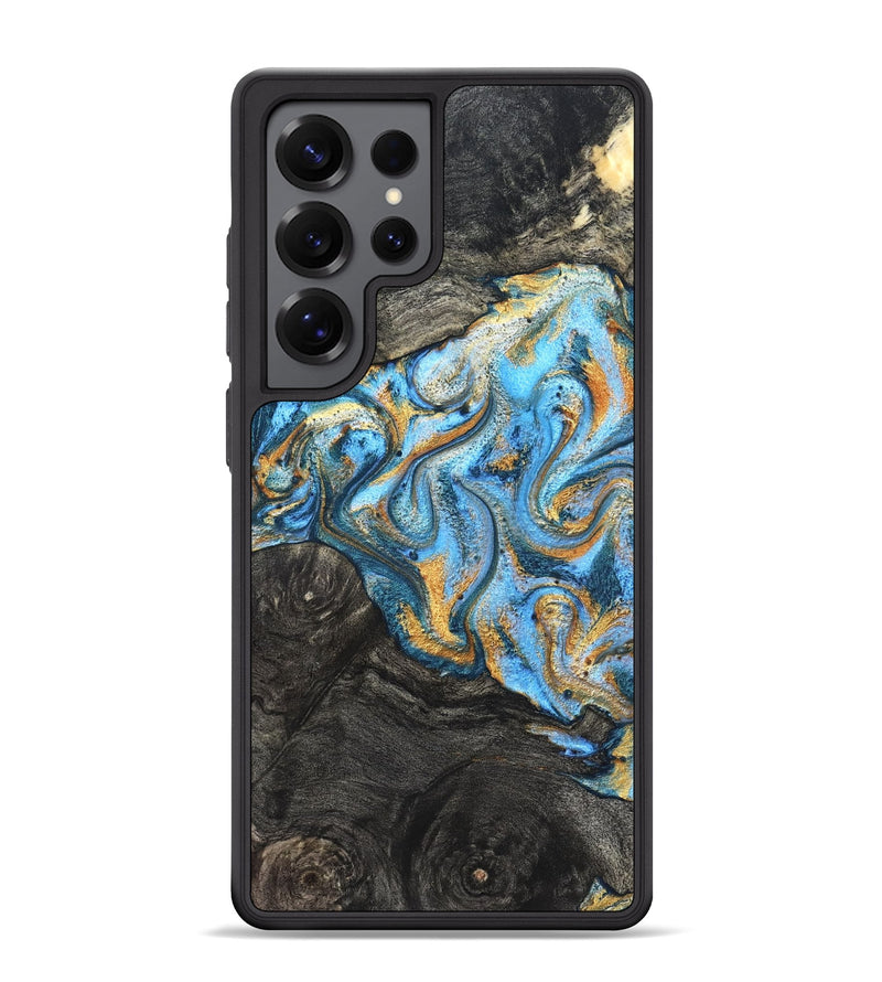 Galaxy S25 Ultra Wood Phone Case - Kurt (Teal & Gold, 824897)