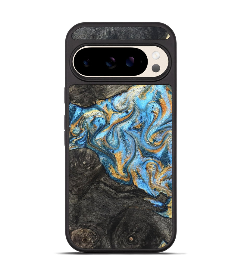 Pixel 10 Wood Phone Case - Kurt (Teal & Gold, 824897)