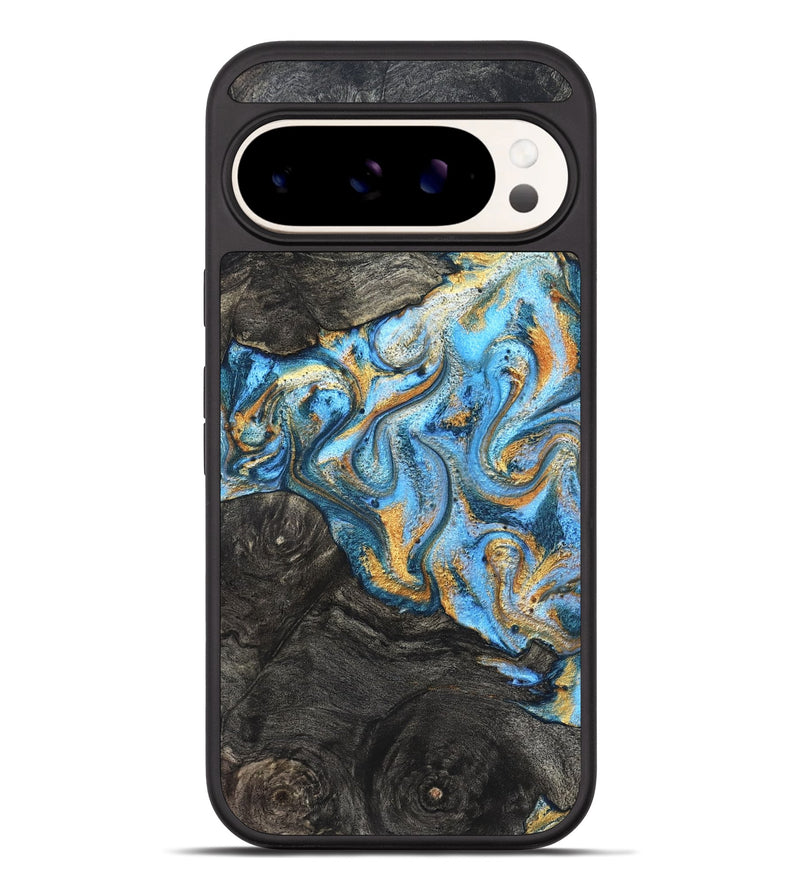Pixel 10 Pro XL Wood Phone Case - Kurt (Teal & Gold, 824897)