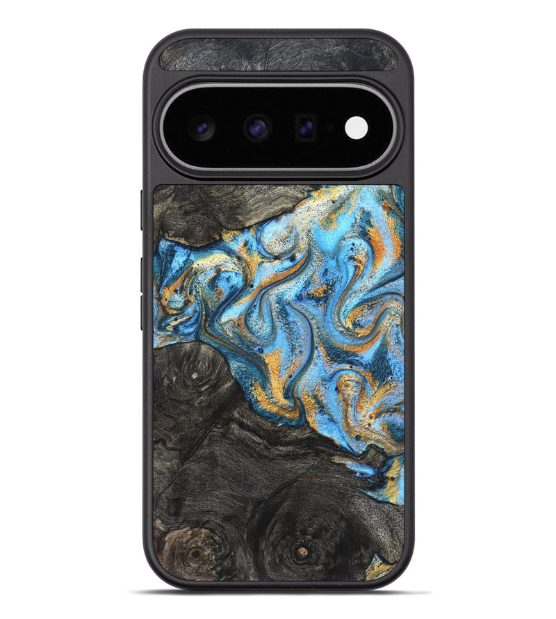 Pixel 11 Pro XL Wood Phone Case - Kurt (Teal & Gold, 824897)
