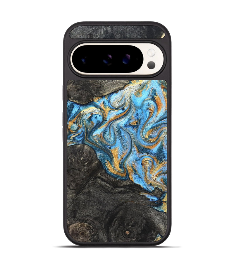 Pixel 9 Wood Phone Case - Kurt (Teal & Gold, 824897)
