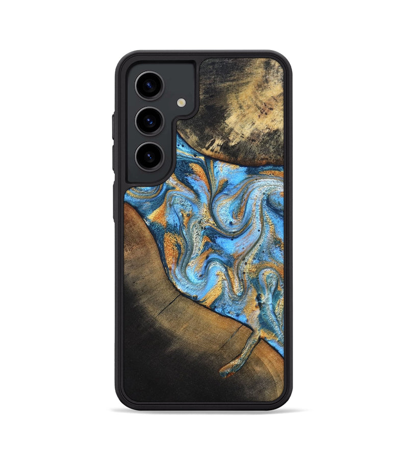 Galaxy S24 Wood Phone Case - Orpha (Teal & Gold, 824899)