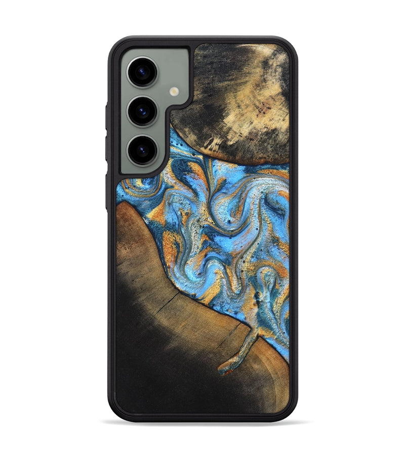 Galaxy S24 Plus Wood Phone Case - Orpha (Teal & Gold, 824899)