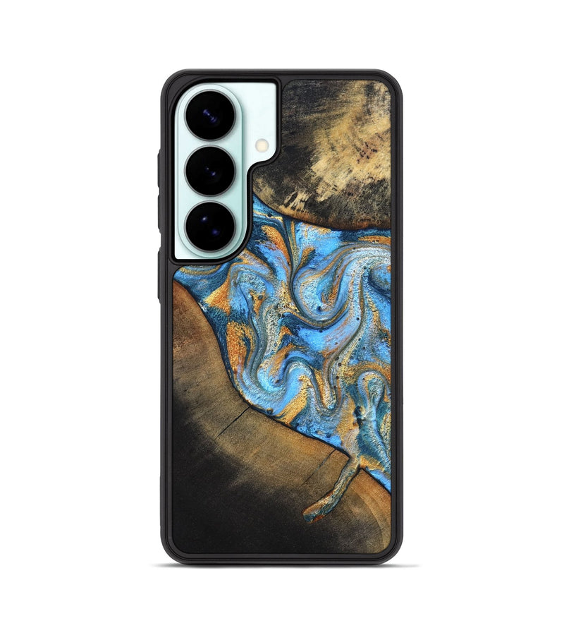 Galaxy S26 Wood Phone Case - Orpha (Teal & Gold, 824899)