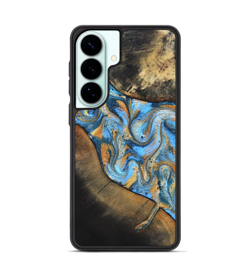 Galaxy S26 Plus Wood Phone Case - Orpha (Teal & Gold, 824899)