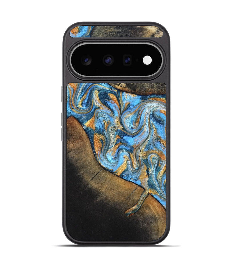 Pixel 11 Wood Phone Case - Orpha (Teal & Gold, 824899)