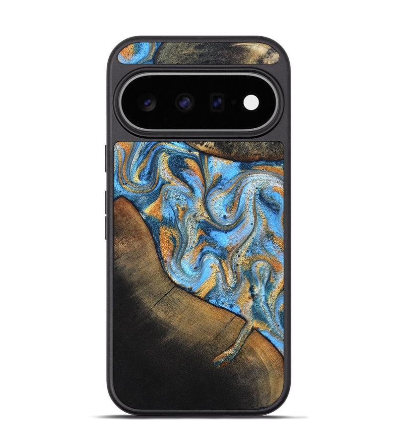 Pixel 11 Pro Wood Phone Case - Orpha (Teal & Gold, 824899)
