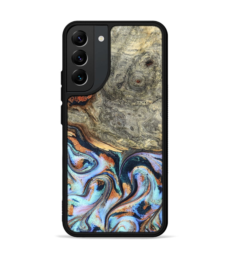Galaxy S22 Plus Wood Phone Case - Nichole (Teal & Gold, 824900)