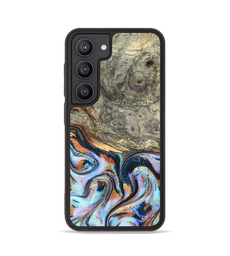 Galaxy S23 Wood Phone Case - Nichole (Teal & Gold, 824900)