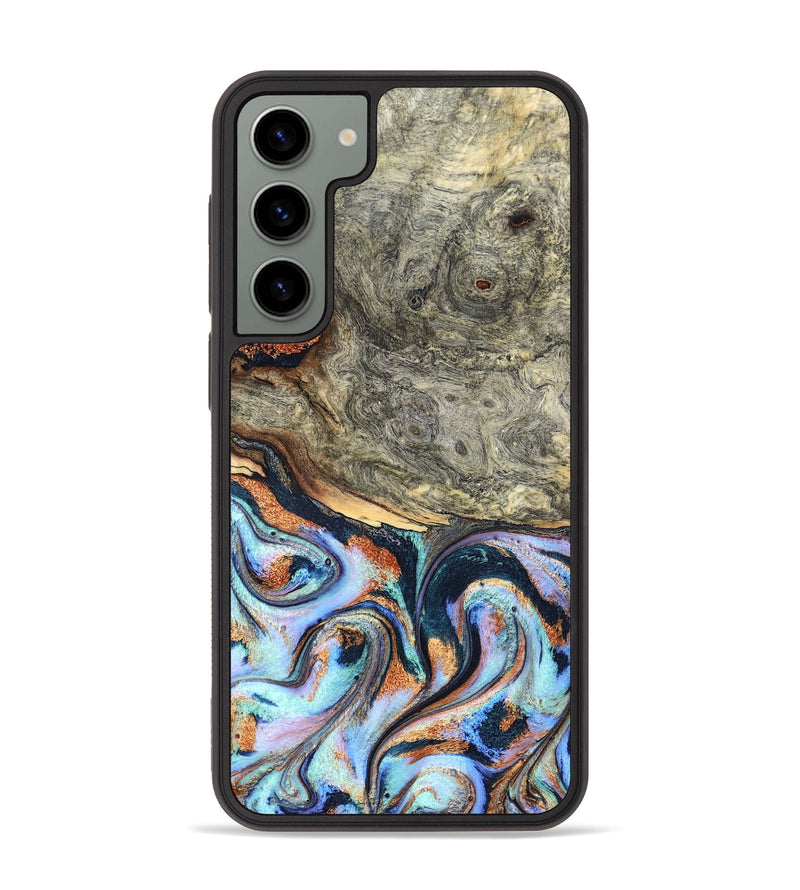 Galaxy S23 Plus Wood Phone Case - Nichole (Teal & Gold, 824900)