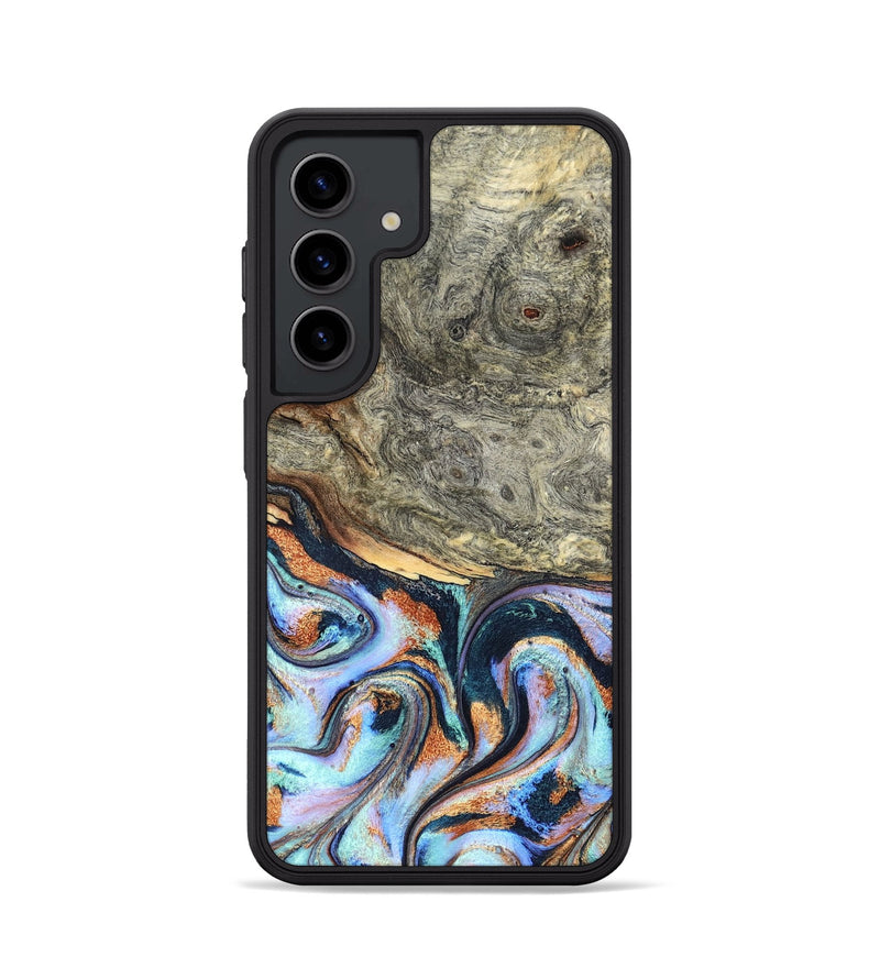 Galaxy S24 Wood Phone Case - Nichole (Teal & Gold, 824900)