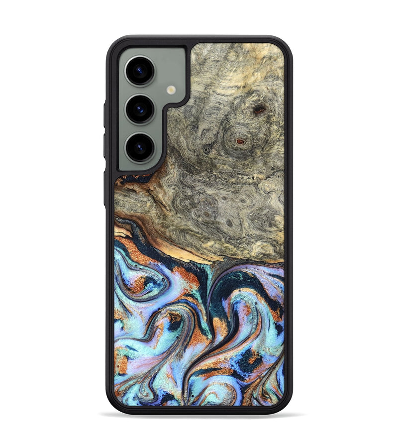 Galaxy S24 Plus Wood Phone Case - Nichole (Teal & Gold, 824900)