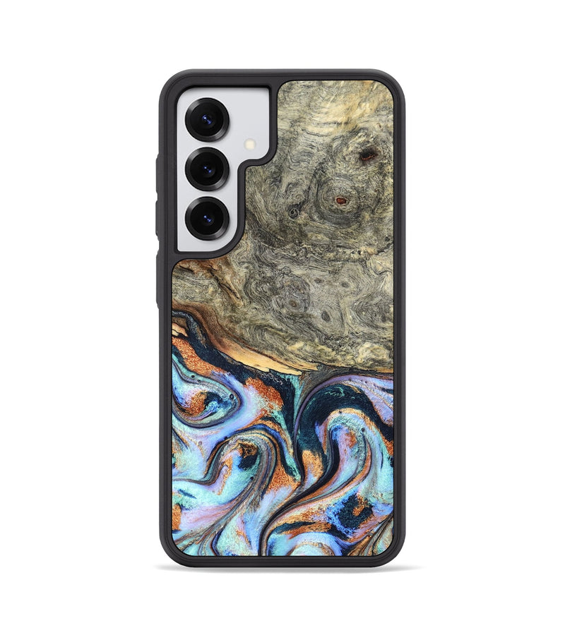 Galaxy S25 Wood Phone Case - Nichole (Teal & Gold, 824900)