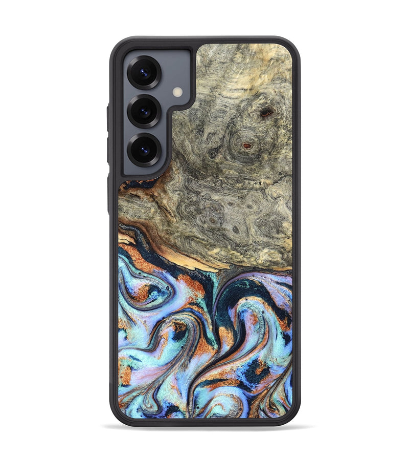 Galaxy S25 Plus Wood Phone Case - Nichole (Teal & Gold, 824900)