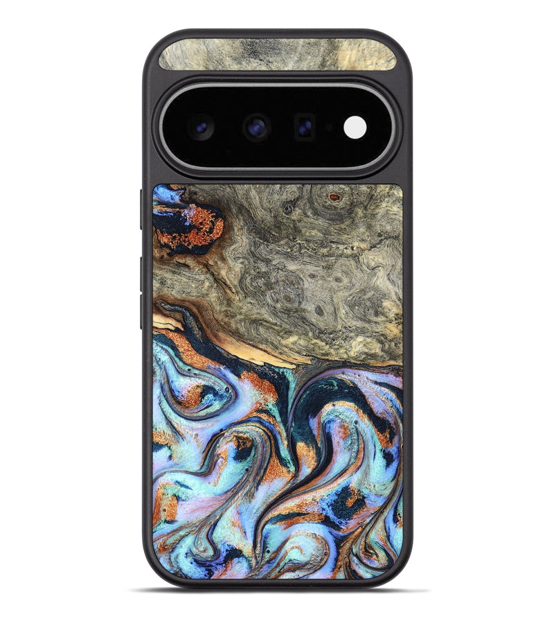Pixel 11 Pro XL Wood Phone Case - Nichole (Teal & Gold, 824900)
