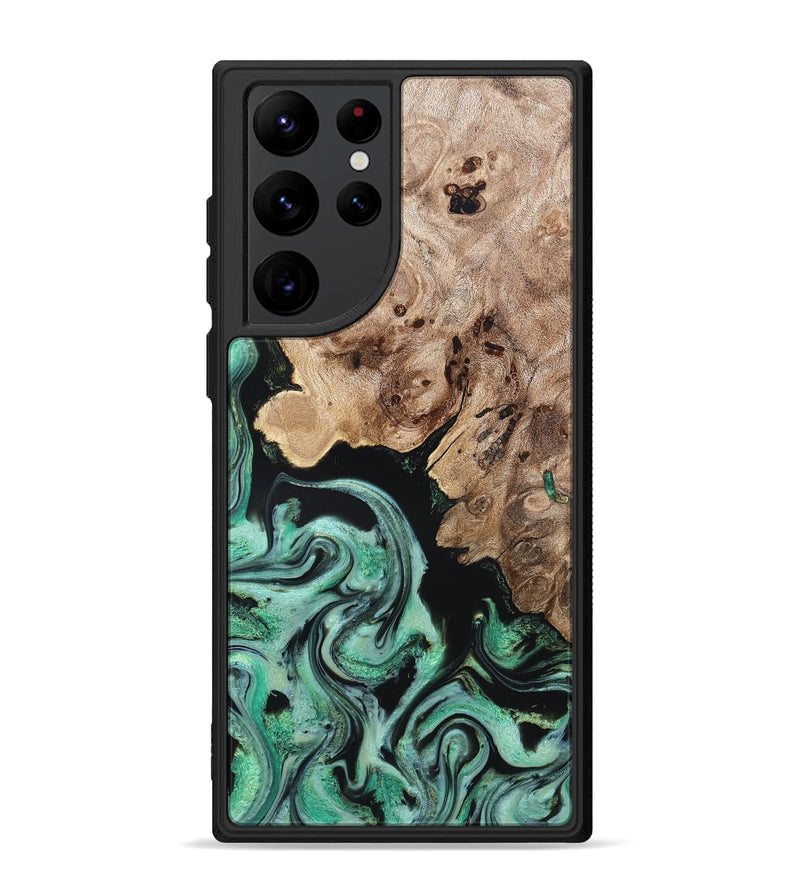 Galaxy S22 Ultra Wood Phone Case - Aryanna (Green, 824904)