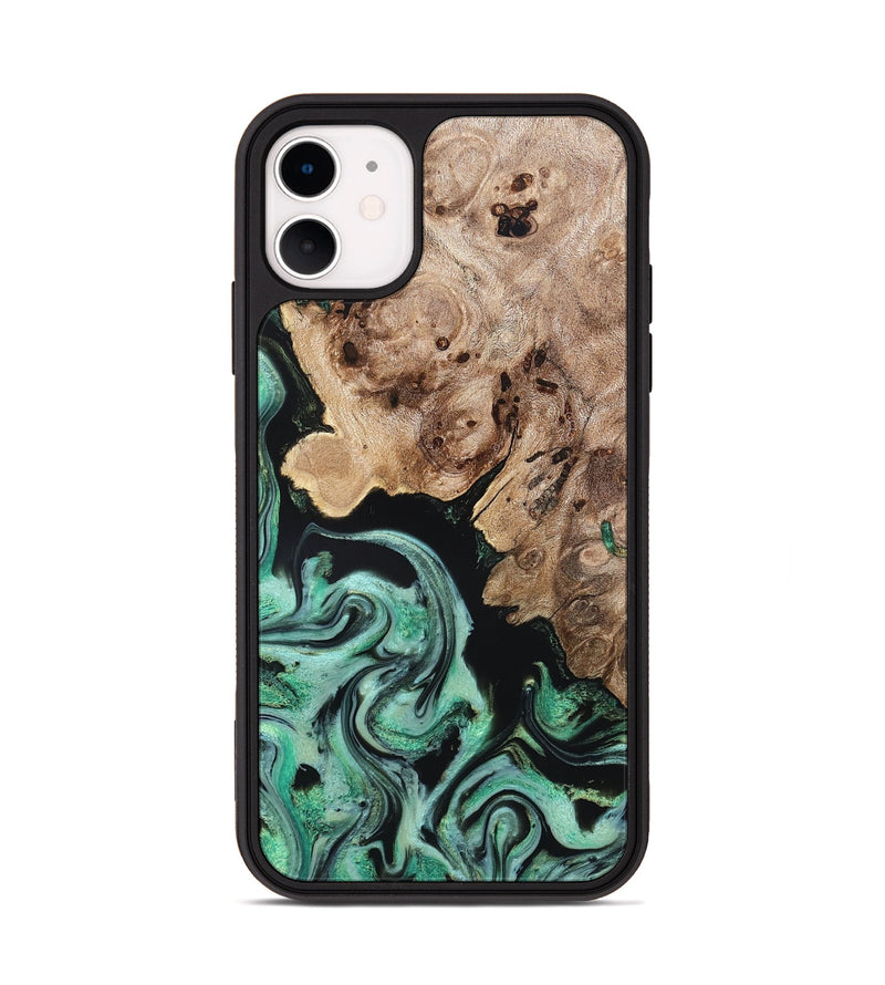 iPhone 11 Wood Phone Case - Aryanna (Green, 824904)