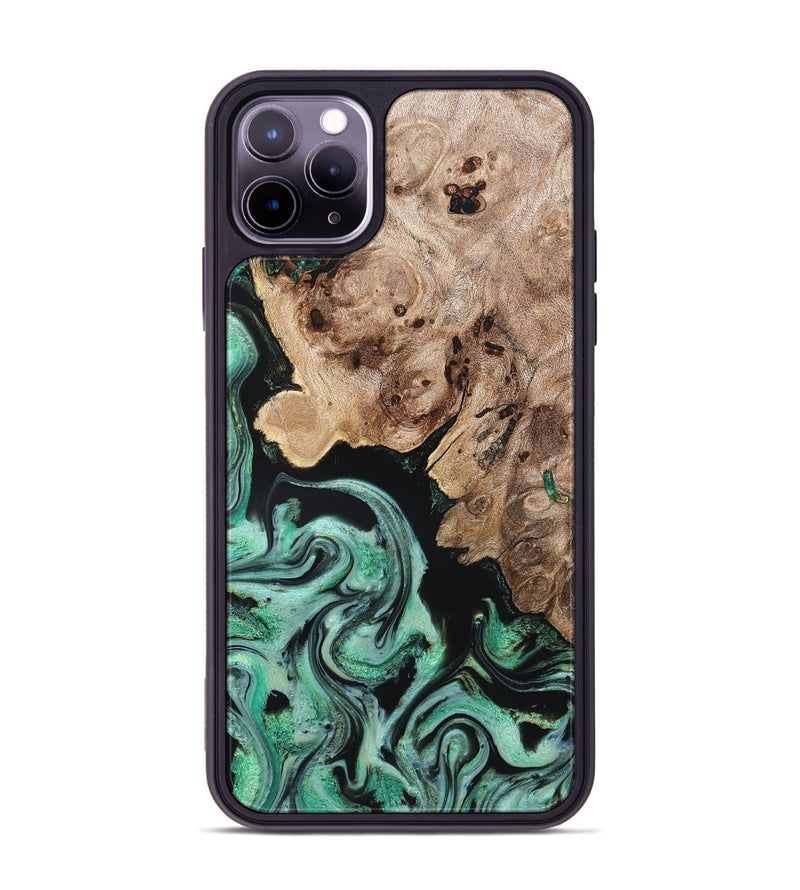 iPhone 11 Pro Max Wood Phone Case - Aryanna (Green, 824904)