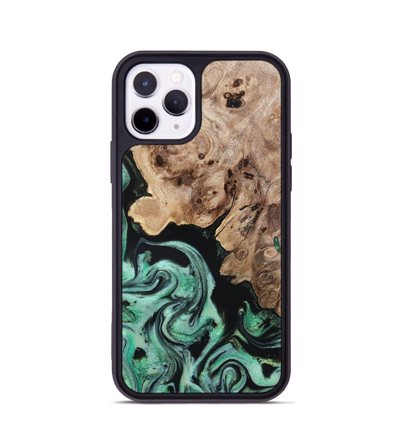 iPhone 11 Pro Wood Phone Case - Aryanna (Green, 824904)