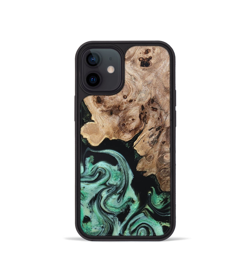 iPhone 12 mini Wood Phone Case - Aryanna (Green, 824904)