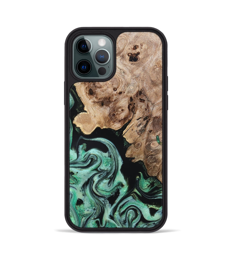 iPhone 12 Pro Wood Phone Case - Aryanna (Green, 824904)