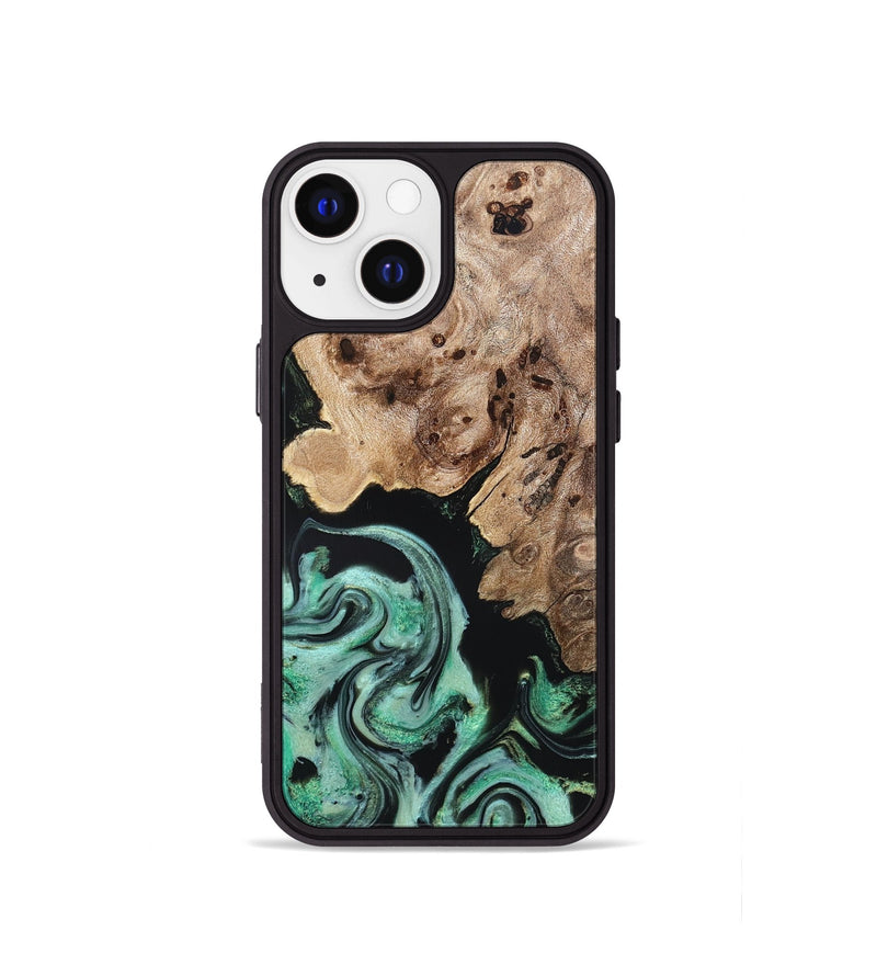 iPhone 13 mini Wood Phone Case - Aryanna (Green, 824904)