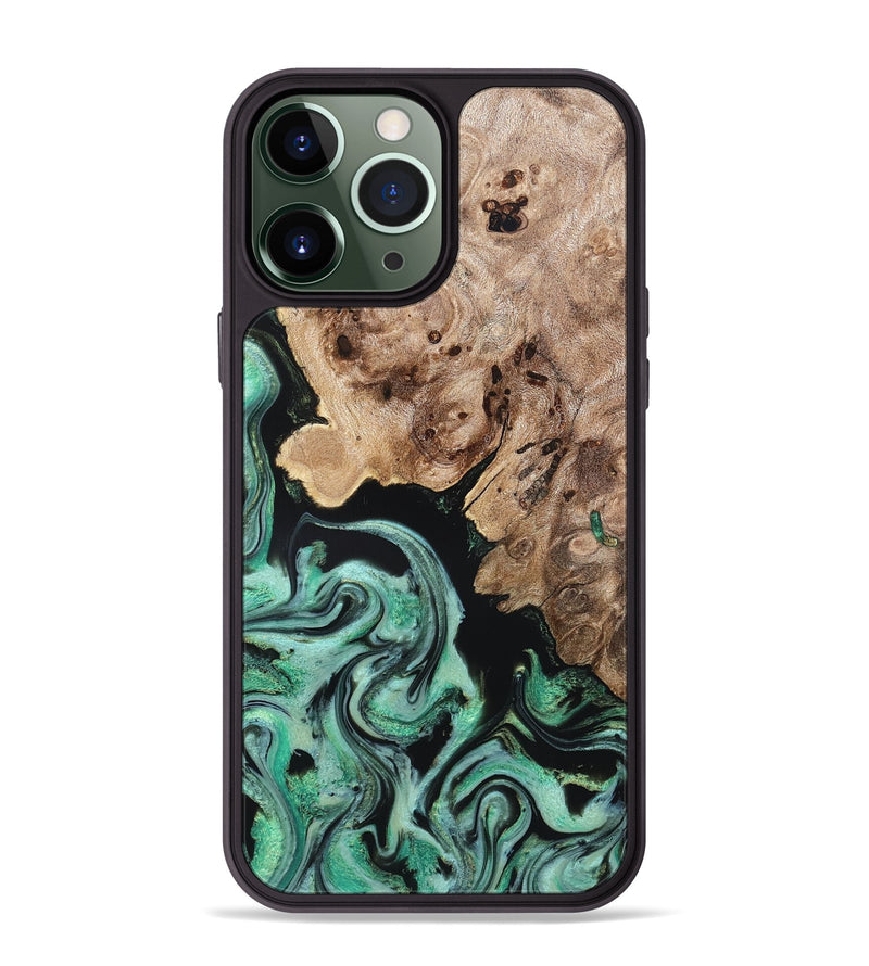 iPhone 13 Pro Max Wood Phone Case - Aryanna (Green, 824904)