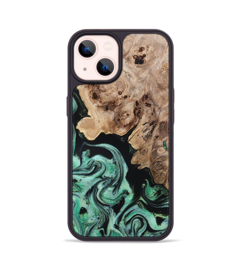 iPhone 14 Wood Phone Case - Aryanna (Green, 824904)