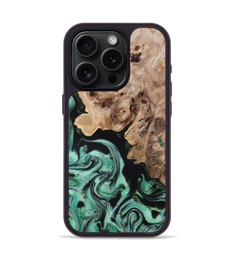iPhone 15 Pro Wood Phone Case - Aryanna (Green, 824904)