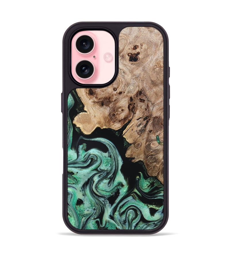iPhone 16 Wood Phone Case - Aryanna (Green, 824904)