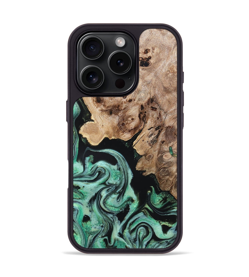 iPhone 16 Pro Wood Phone Case - Aryanna (Green, 824904)