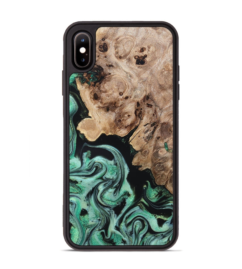 iPhone Xs Max Wood Phone Case - Aryanna (Green, 824904)