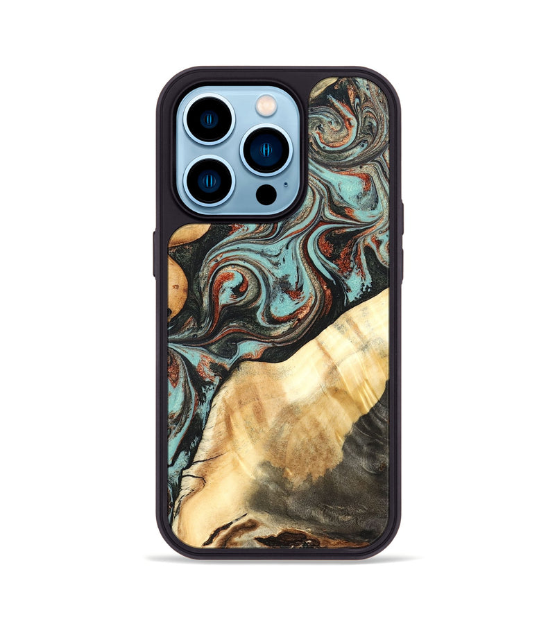 iPhone 14 Pro Wood Phone Case - Ean (Green, 824907)