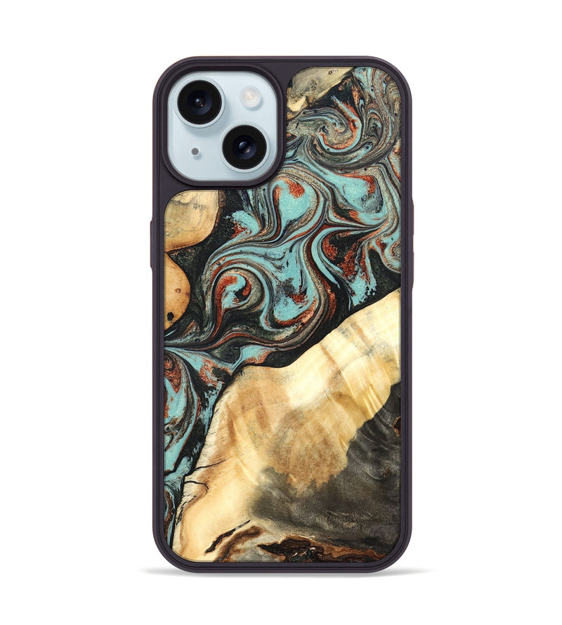 iPhone 15 Wood Phone Case - Ean (Green, 824907)