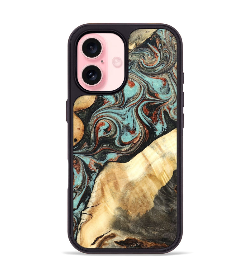 iPhone 16 Wood Phone Case - Ean (Green, 824907)