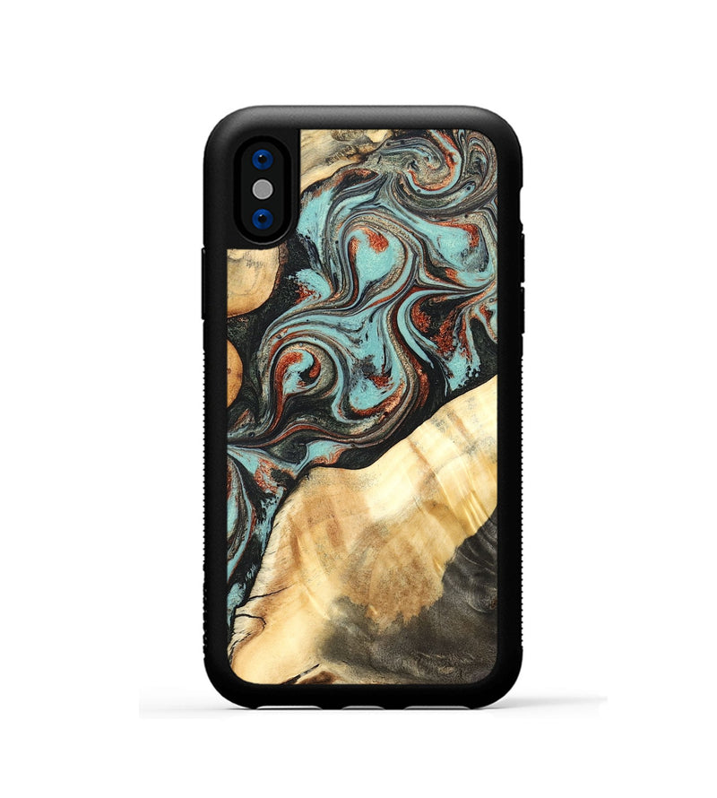 iPhone Xs Wood Phone Case - Ean (Green, 824907)