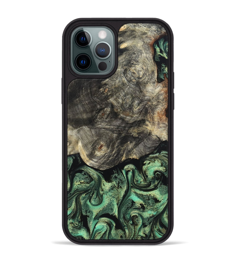 iPhone 12 Pro Max Wood Phone Case - Squire (Green, 824908)
