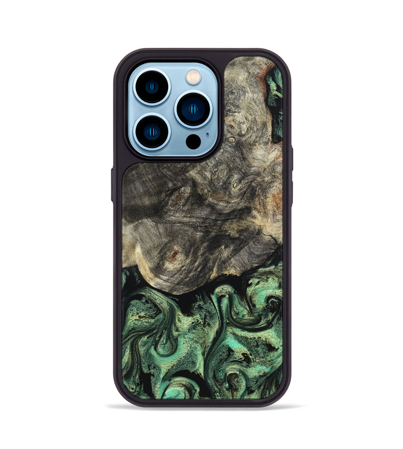 iPhone 14 Pro Wood Phone Case - Squire (Green, 824908)