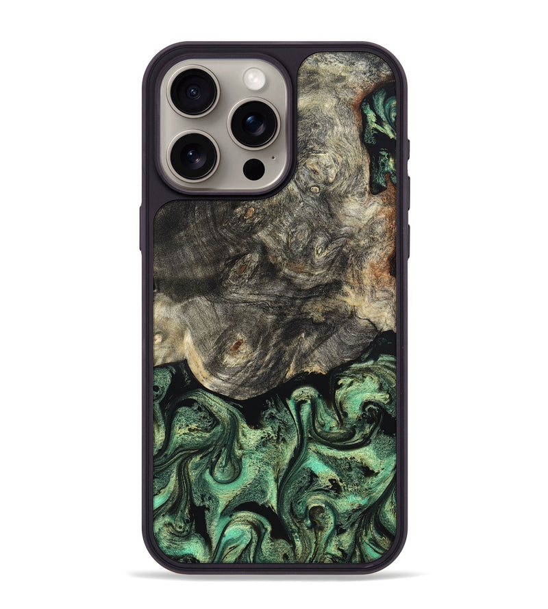 iPhone 15 Pro Max Wood Phone Case - Squire (Green, 824908)