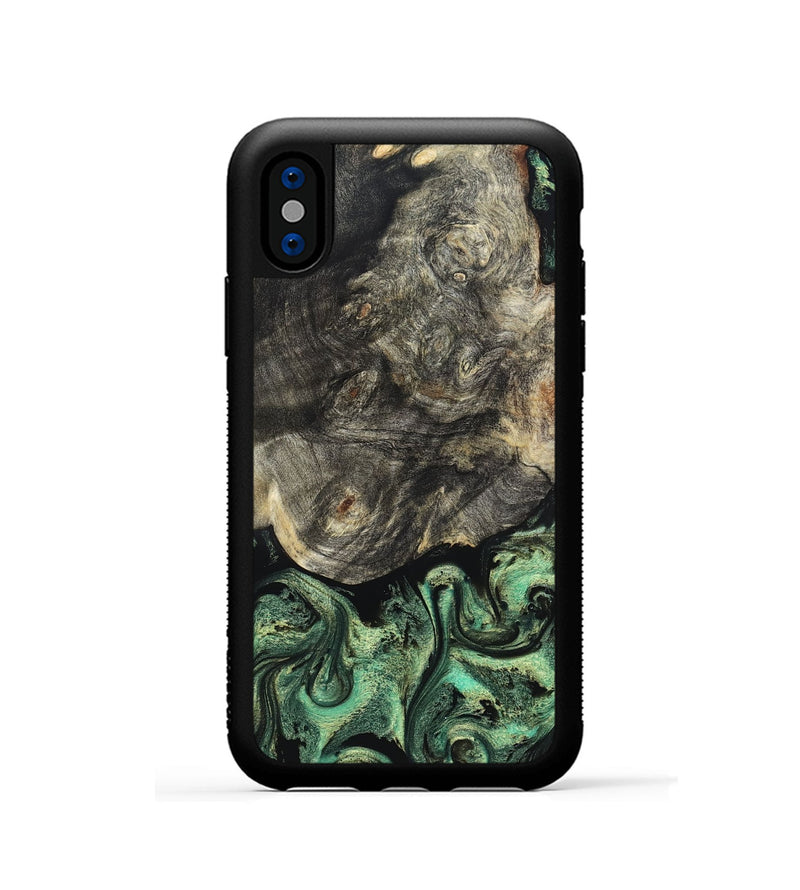 iPhone Xs Wood Phone Case - Squire (Green, 824908)