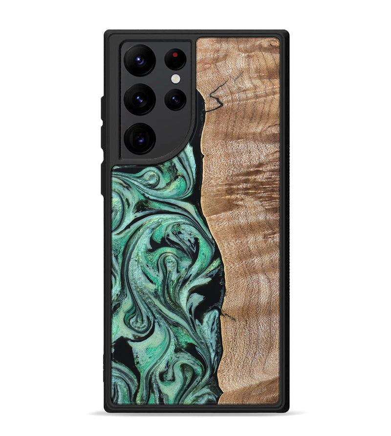 Galaxy S22 Ultra Wood Phone Case - Raphael (Green, 824910)