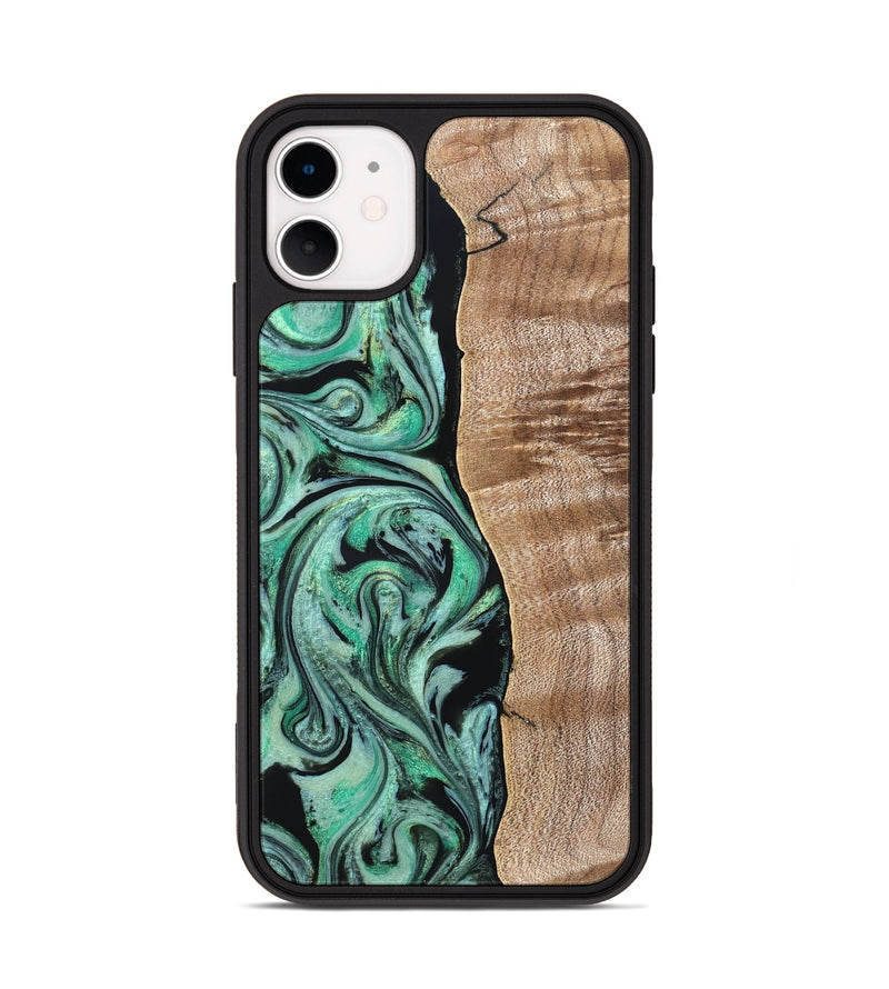 iPhone 11 Wood Phone Case - Raphael (Green, 824910)