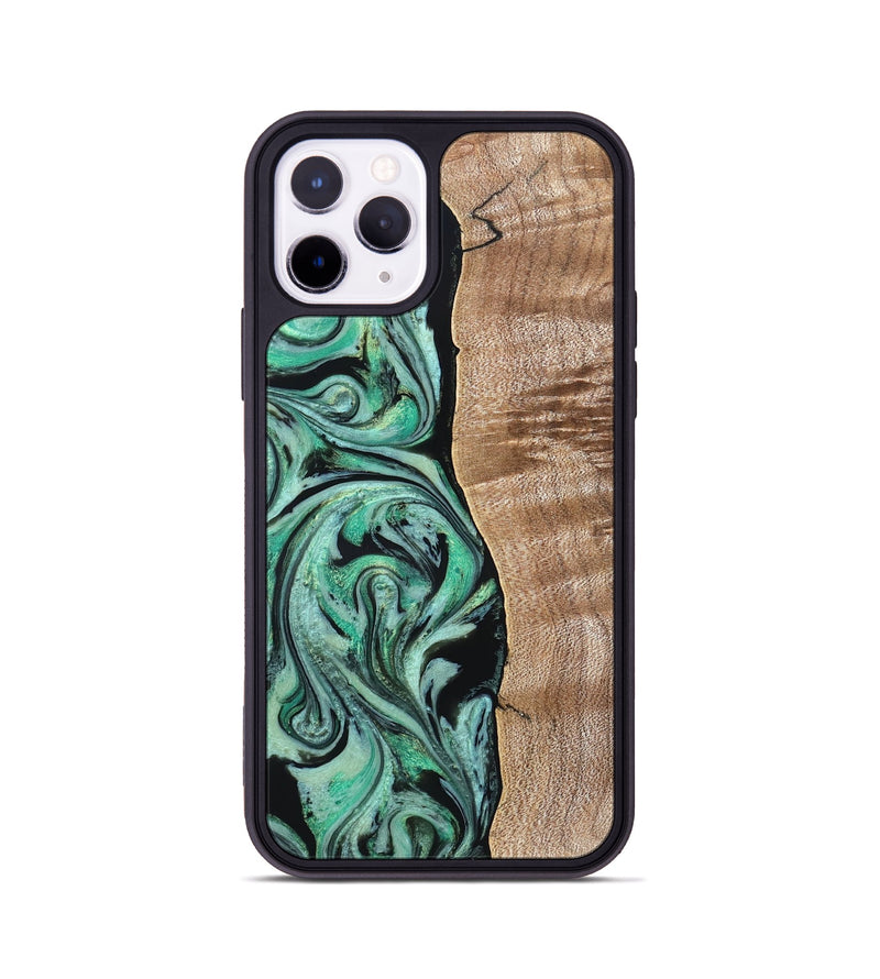 iPhone 11 Pro Wood Phone Case - Raphael (Green, 824910)