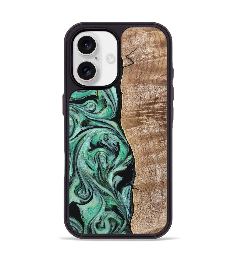 iPhone 17 Wood Phone Case - Raphael (Green, 824910)